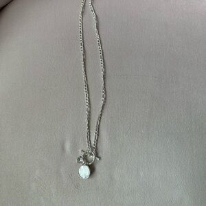 Tommy Bahama Silver Toggle Pendant Necklace with Disc Charm